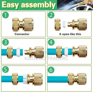 Glazy Heavy Brass Water Spray Nozzle Suitable for 1/2" Hose Pipe