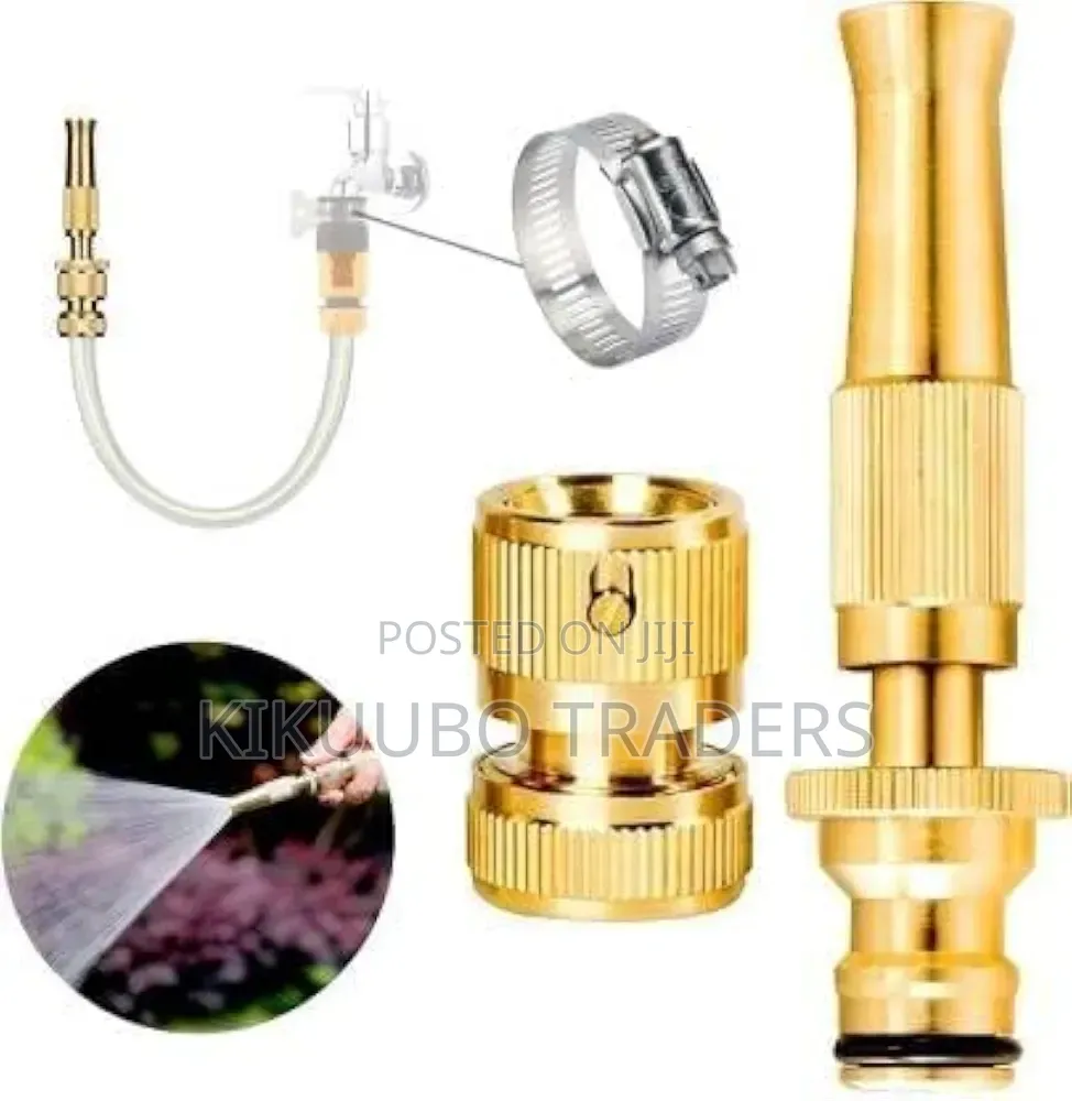 Glazy Heavy Brass Water Spray Nozzle Suitable for 1/2" Hose Pipe