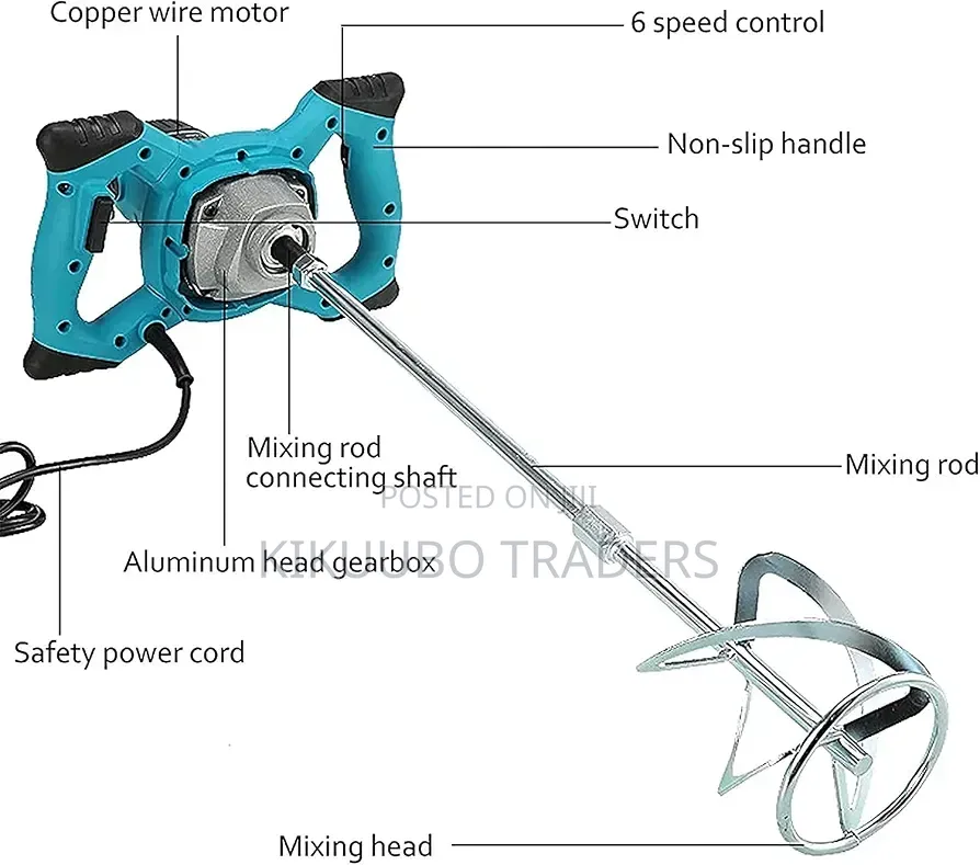 Electric Paddle Mixer, Portable Cement Mixer