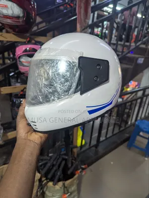 White Full-Face Motorcycle Helmet