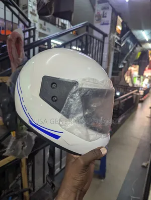 White Full-Face Motorcycle Helmet