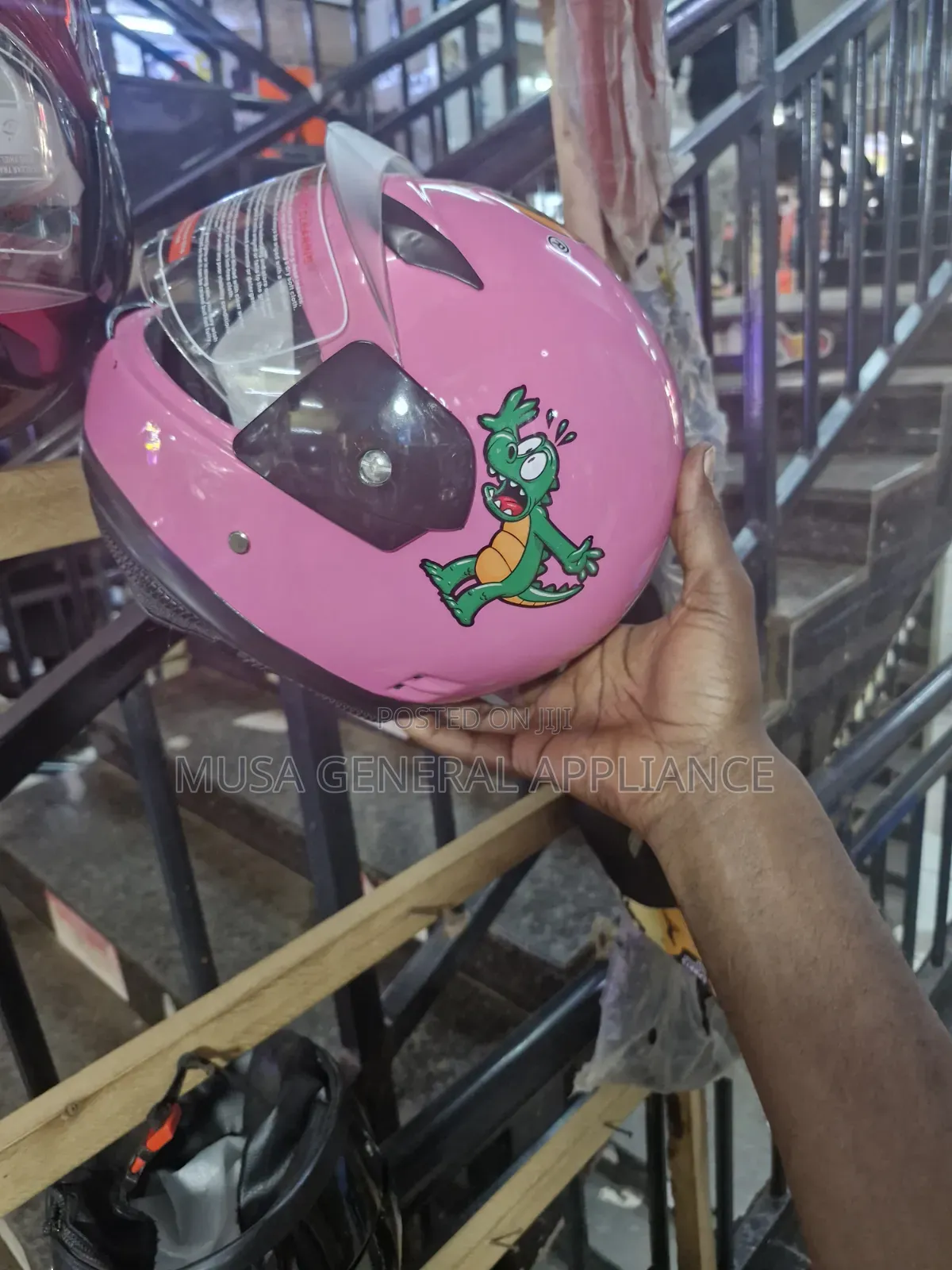 Pink Children's Full-Face Safety Helmet