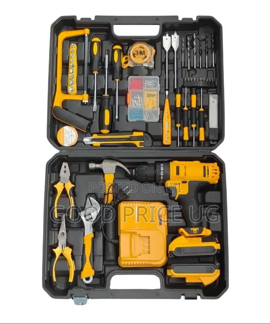 Household Cordless Power Drill and Hand Tool Combo Kit