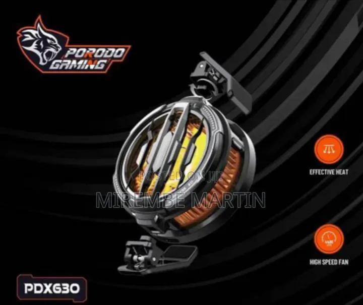 Porodo Gaming Wireless Charging Phone Cooler 15W, 6000RPM,