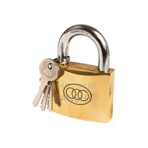 Original Tri Circle Strong Padlock for Safety Locks and Security-Gold