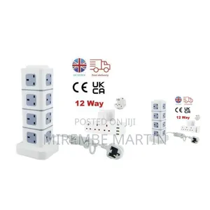 Universal Power Extension Cord With 12 Outlets 2 USB Ports
