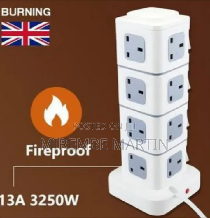 Universal Power Extension Cord With 12 Outlets 2 USB Ports