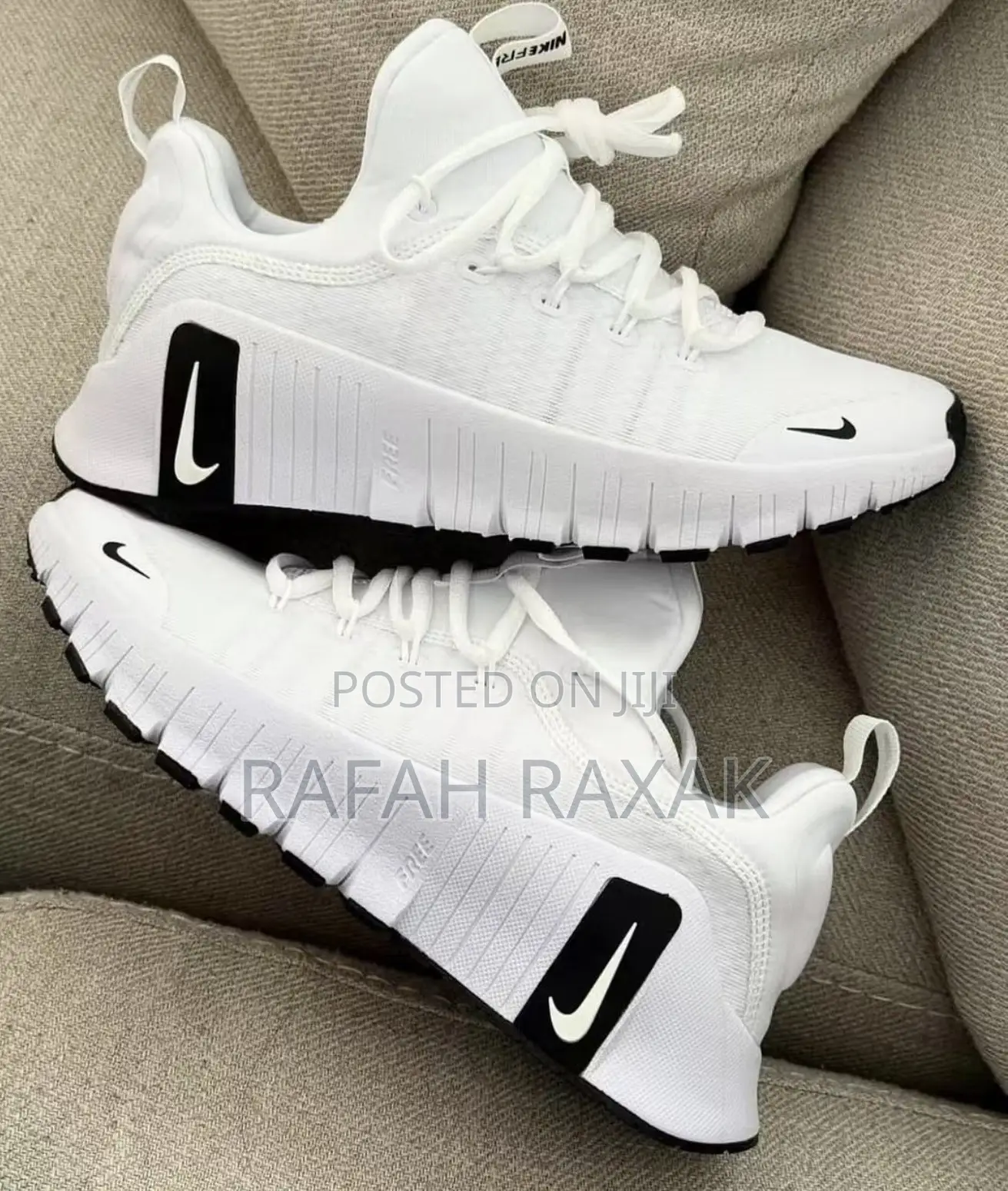 Original White Nike Free Metcon 6 Work Out Training Sneakers