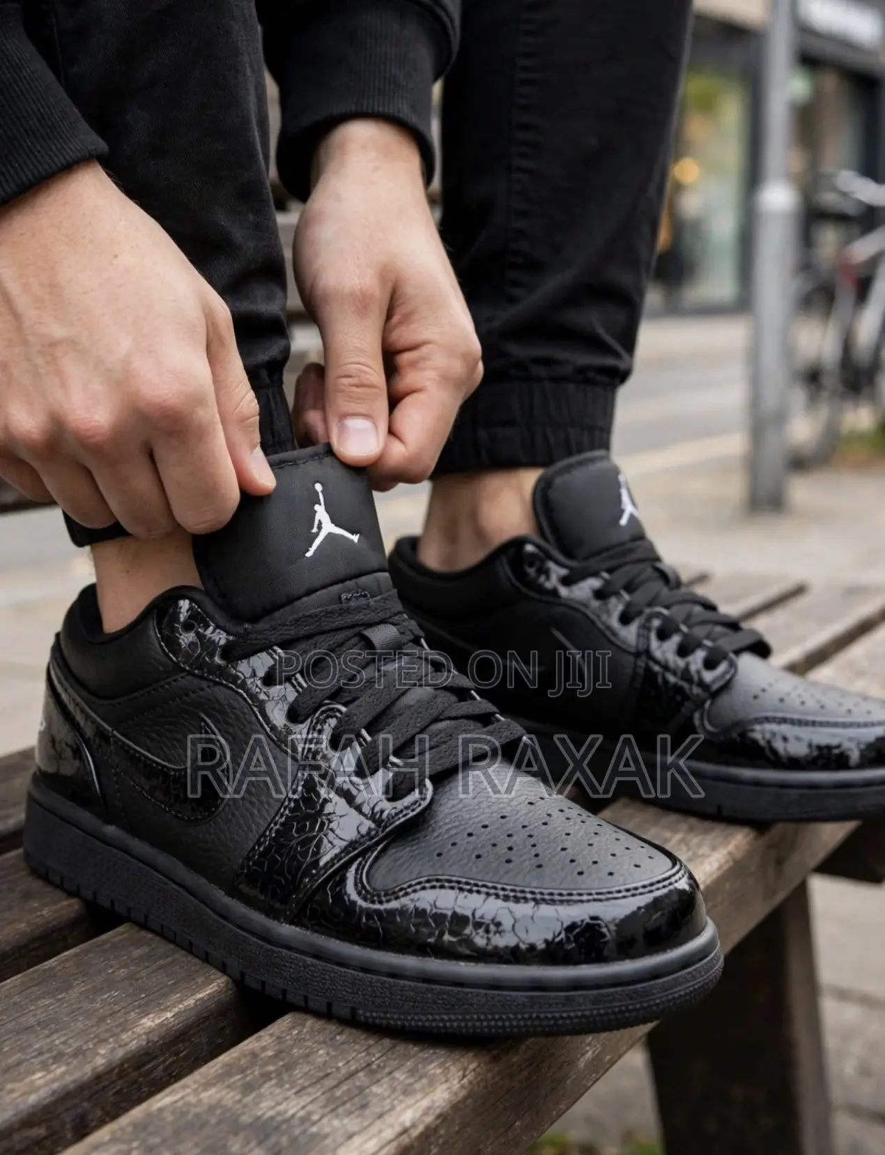 Original Nike Air Jordan 1 Low Se “Black Patent” Sneakers