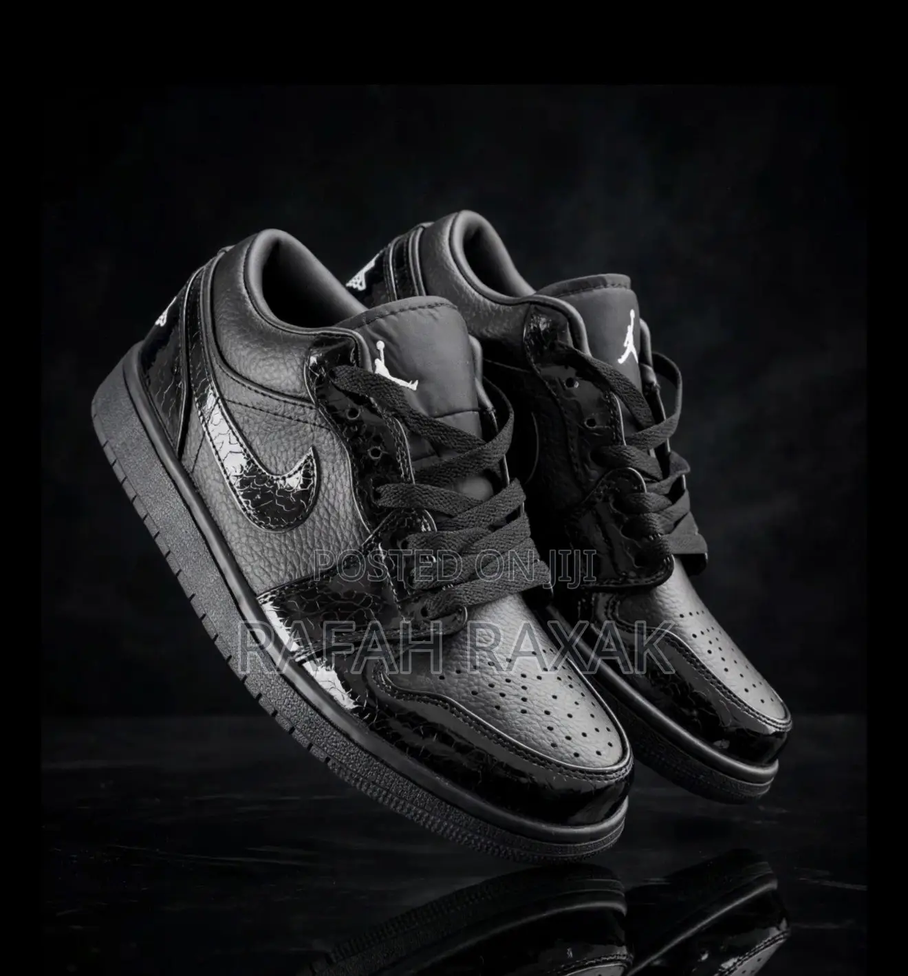 Original Nike Air Jordan 1 Low Se “Black Patent” Sneakers
