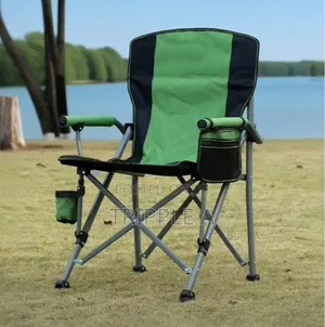 Steel Frame Camping Chair With Storage Pocket