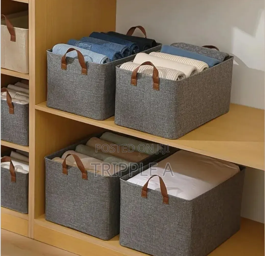 Stylish Foldable Fabric Storage Bin With Handles