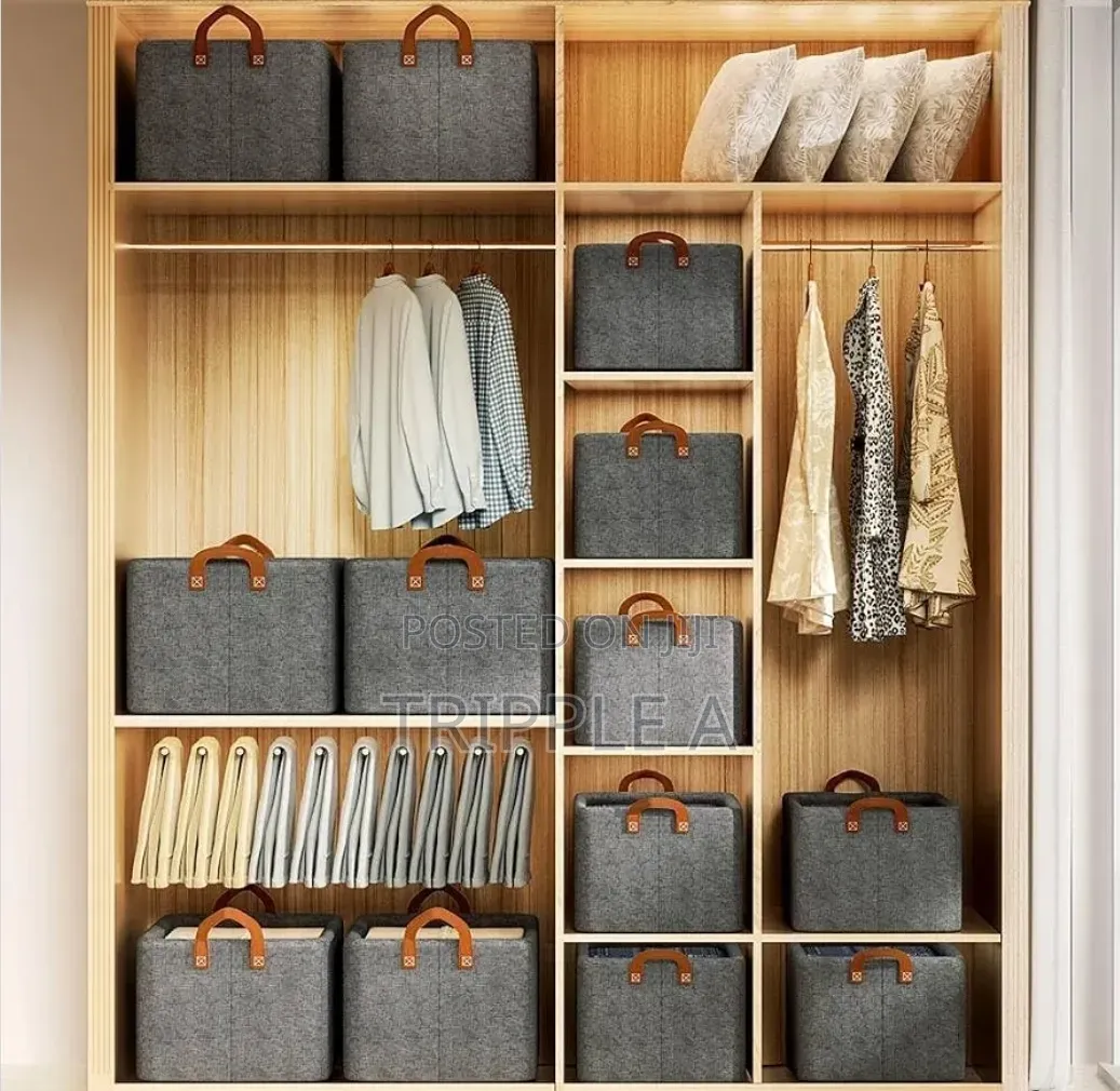Stylish Foldable Fabric Storage Bin With Handles