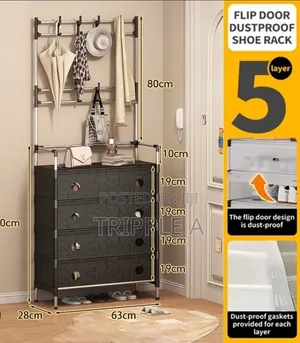 Dust Proof Multifunctional Coat and Shoe Rack