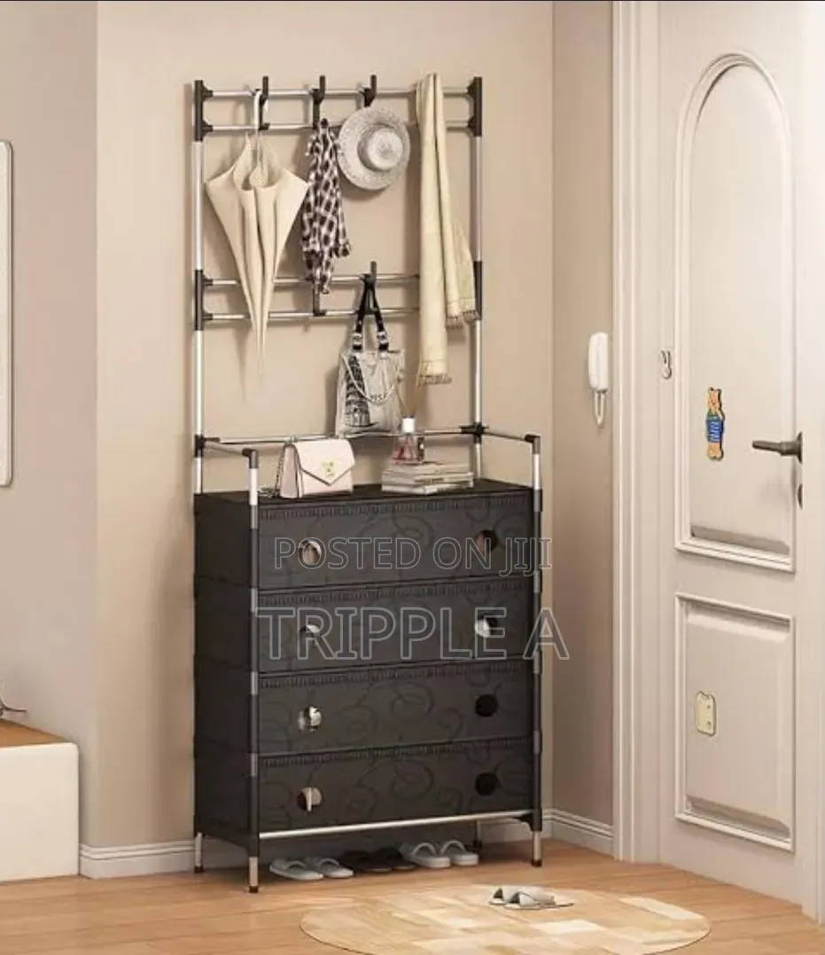 Dust Proof Multifunctional Coat and Shoe Rack