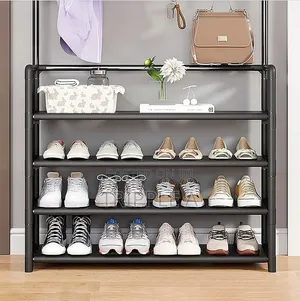 4 Tier Shoe Rack With 8 Utilities Hooks