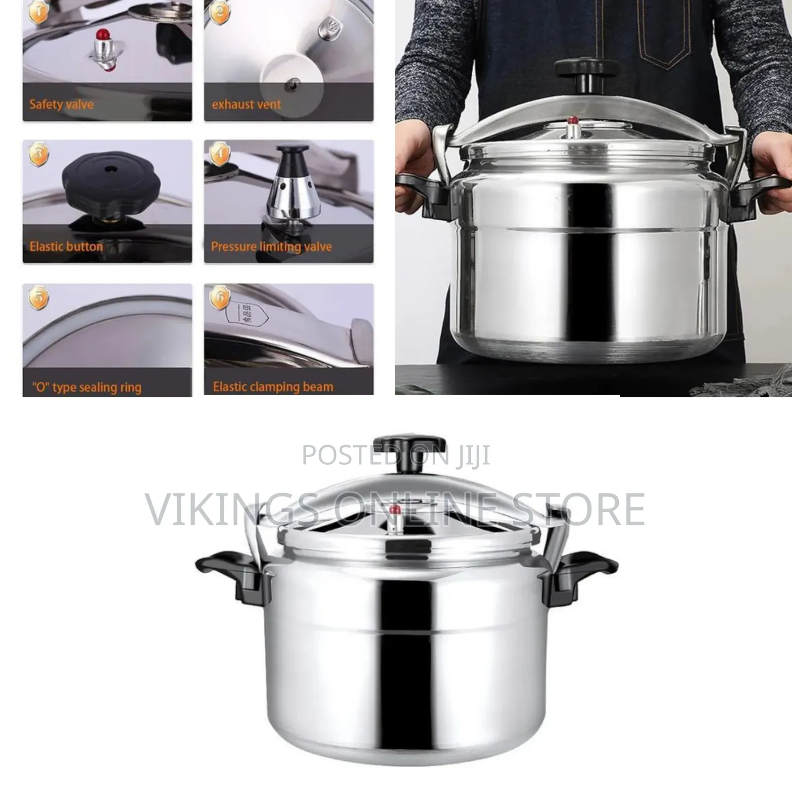 Pressure Canner, Aluminum Alloy Pressure Cooker With Lid Latch