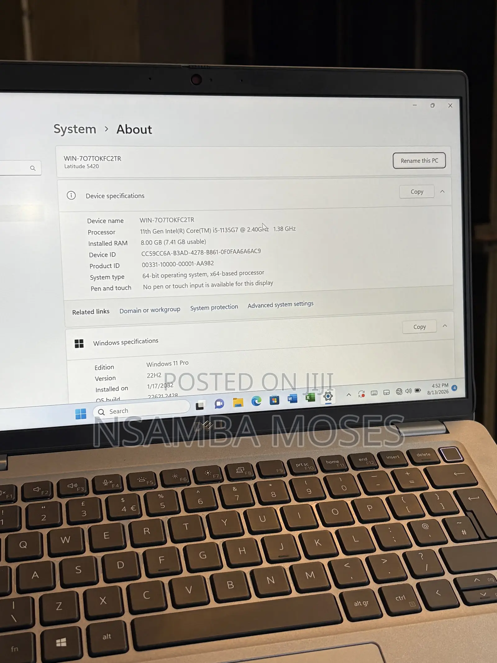 Laptop Dell Latitude 5420 8GB Intel Core i5 SSD 256GB