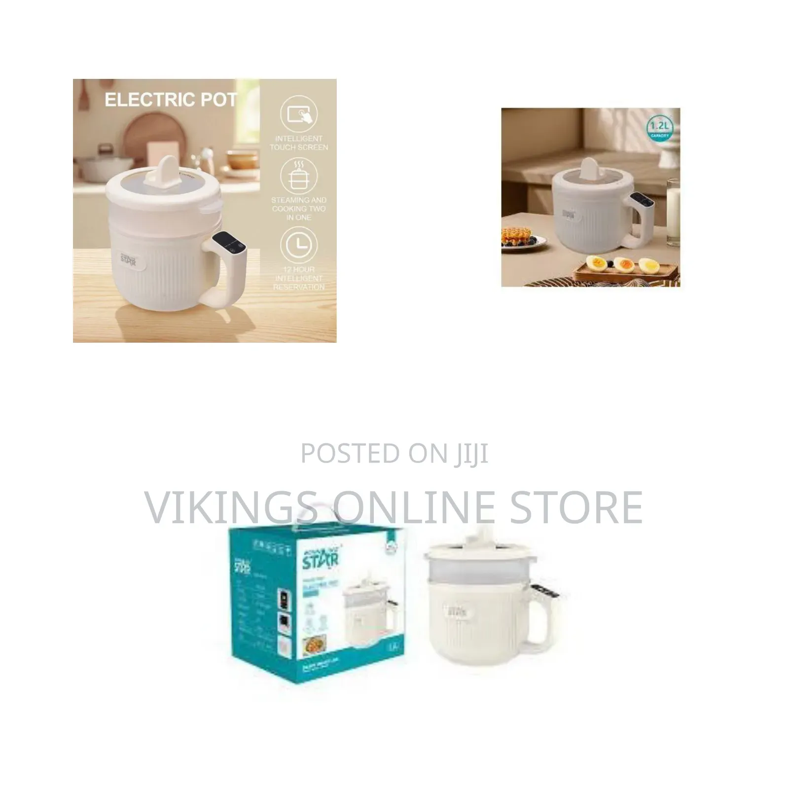 ST-9840 1.2L Intelligent Touch Screen Steaming and Cooking 2In 1