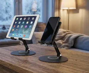 Porodo Blue Rotatable Tablet Holder Non-Slip Base, Metal+Silicone