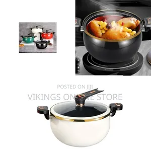 Double Handle 10l/28cm Enamel Micro Pressure Cooker, Multifunctional