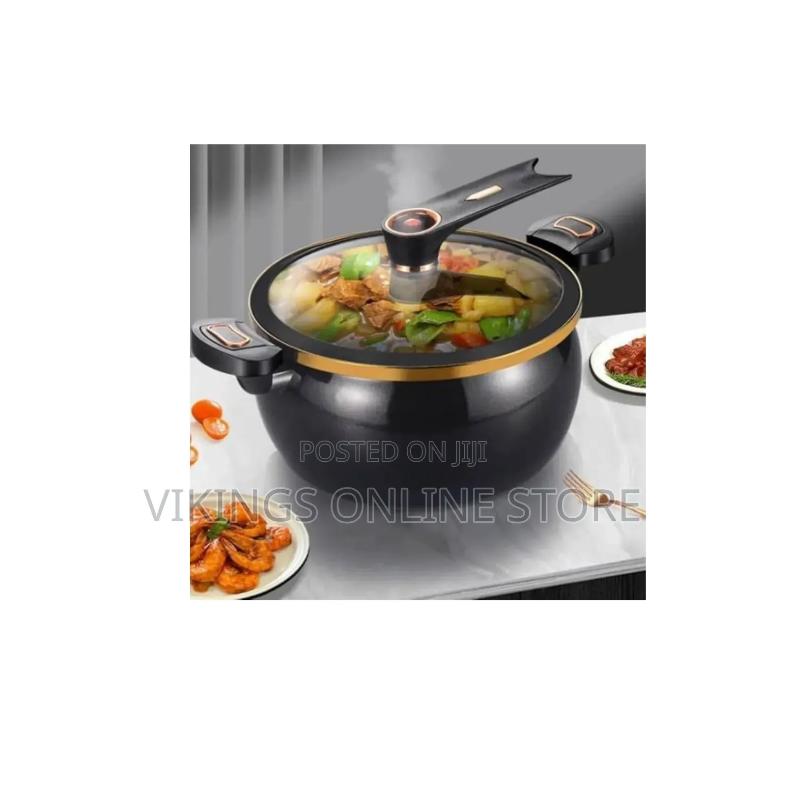 Double Handle 10l/28cm Enamel Micro Pressure Cooker, Multifunctional