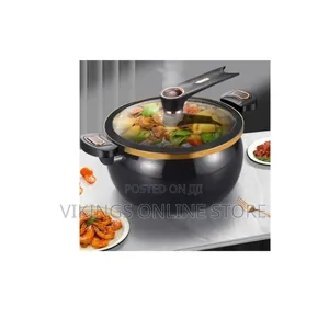 Double Handle 10l/28cm Enamel Micro Pressure Cooker, Multifunctional