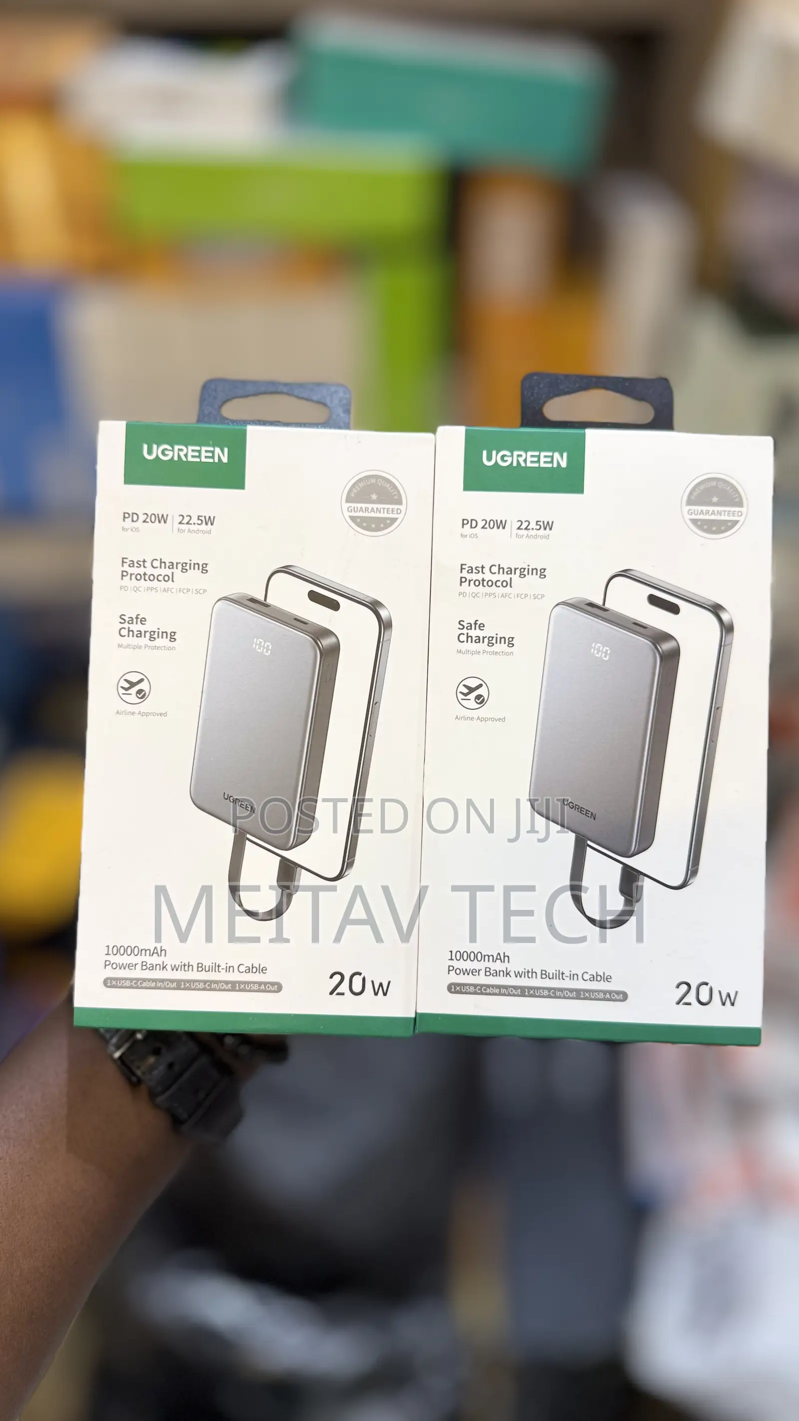 Ugreen 10000mah 22.5W Power Bank C Cable