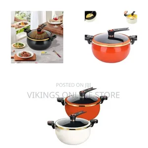 Double Handle 7L Enamel Micro Pressure Cooker, Multifunctional Plumpy