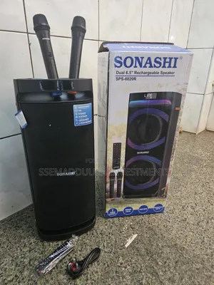 Sonashi SPS -8020r Dual 6.5" Rechargeable Bluetooth Speaker