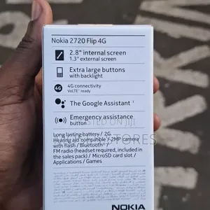 New Nokia 2720 Flip 512 GB Black