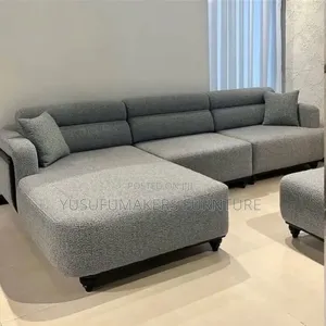 Five Seater Sofa L Shaped Sofa in Brown Colour