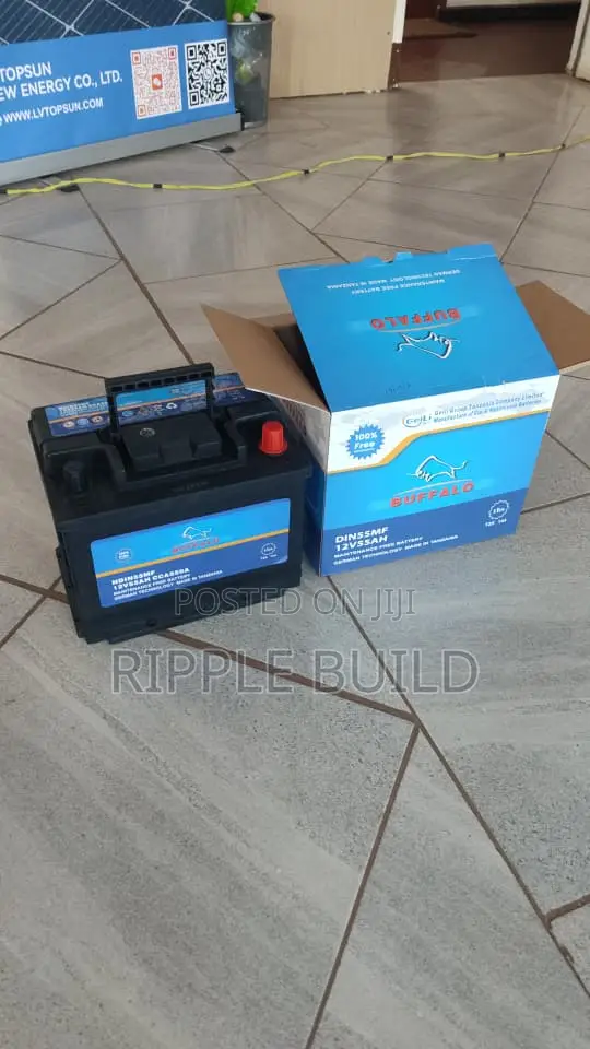 55Ah Buffalo NDIN55/L 550CCA Left Hand Car Battery 12V