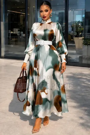 Maxi Length Satin Fabric Dresses