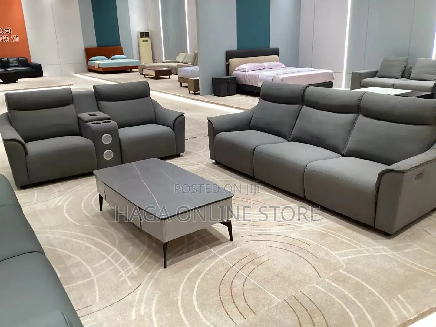 Electric Recliner Leather Sofa