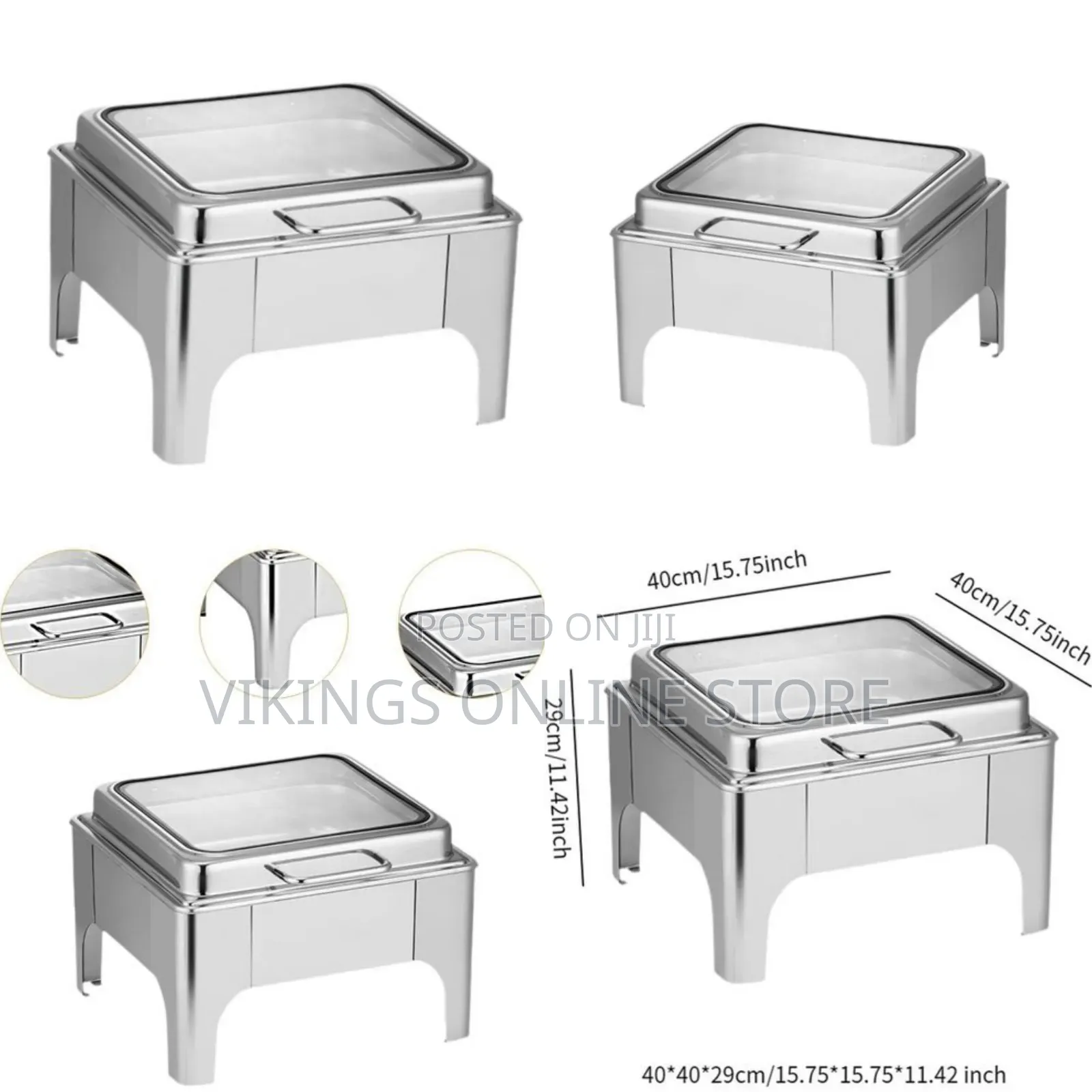 6L Hydraulic Chafing Dish Food Warmers With Frame Water Bowl Tray