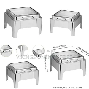 6L Hydraulic Chafing Dish Food Warmers With Frame Water Bowl Tray