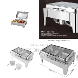 9L Double Compartment Rectangular Buffet Server and Warming Tray