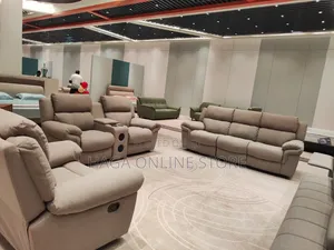 Manuel Recliner Leather Sofa 6 Seaters