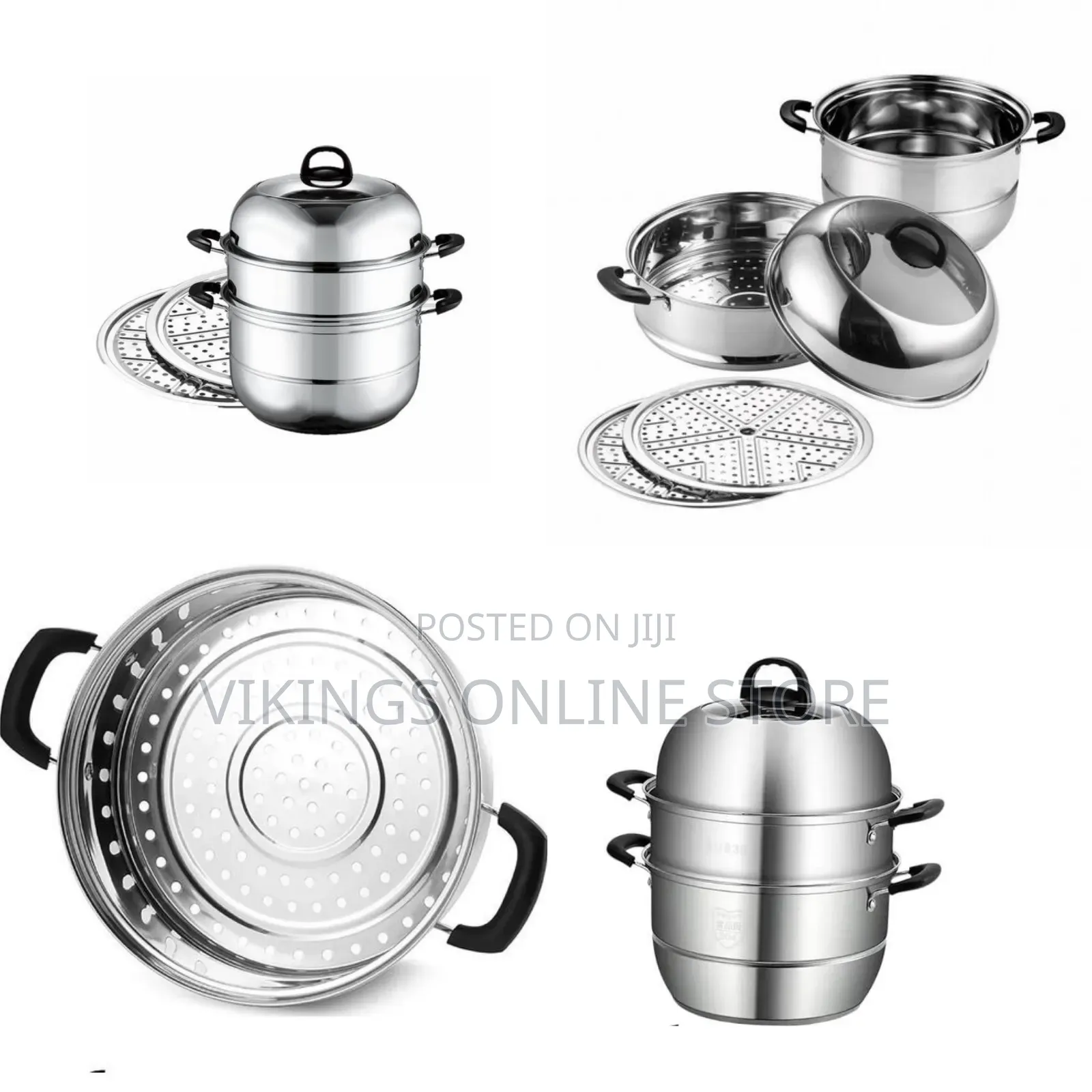 Stainless Steel Steamer Pot Food Steamer Multi-Functional 3 Tier Multi