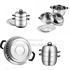 Stainless Steel Steamer Pot Food Steamer Multi-Functional 3 Tier Multi
