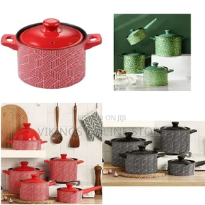4 Pieces of Casserole Dish, Health Soup Pot, Household Ceramic