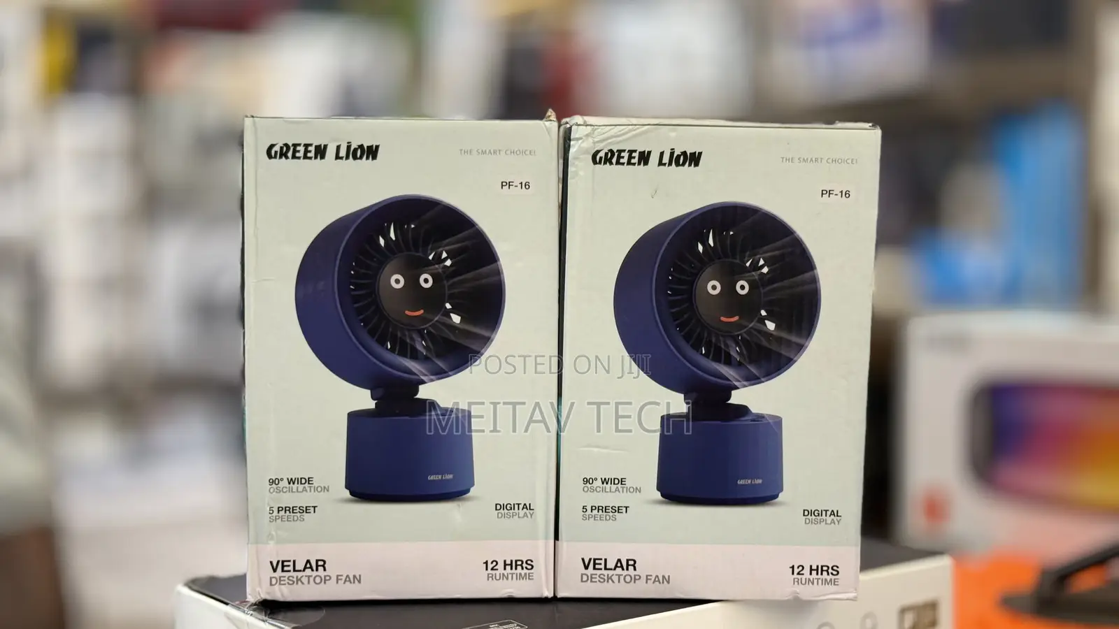 Green Lion Velar Desktop Fan Rechargeable