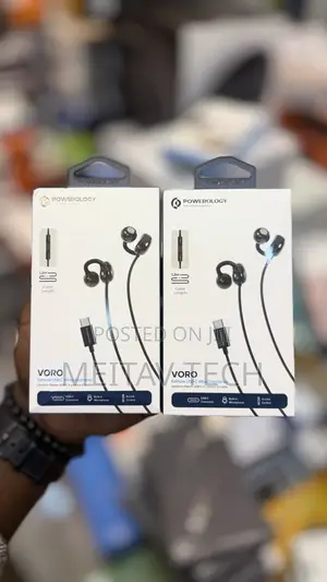 Powerology Voro Earhook USB C Clip-on Wired Earphones