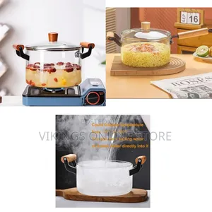 5.5L High Borosilicate Clear Transparent Glass Induction Stove Cooking