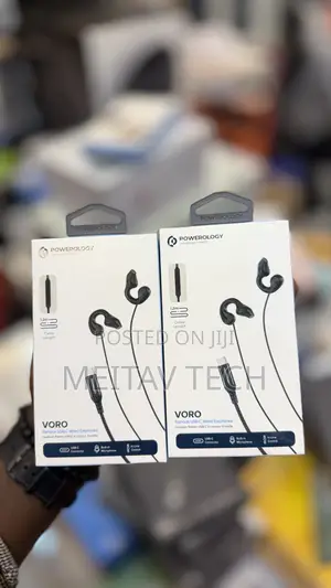 Powerology Voro Earhook USB C Clip-on Wired Earphones