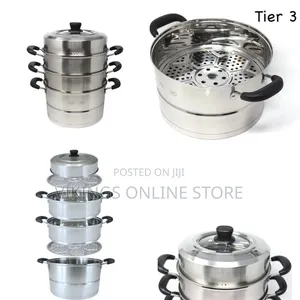 26cm 3 Tier Stainless Steel Soup Pot Steamer Dual-Purpose for Boiling