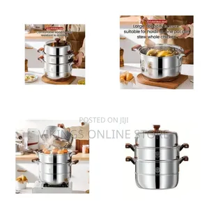 30cm Stainless Steel Three-Layer Soup Pot Steamer Dual-Purpose