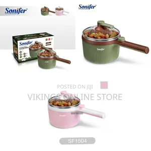 Sonifer 1.2L 2 Gears Stainless Steel Soup Noodle Pot Mini Skillet