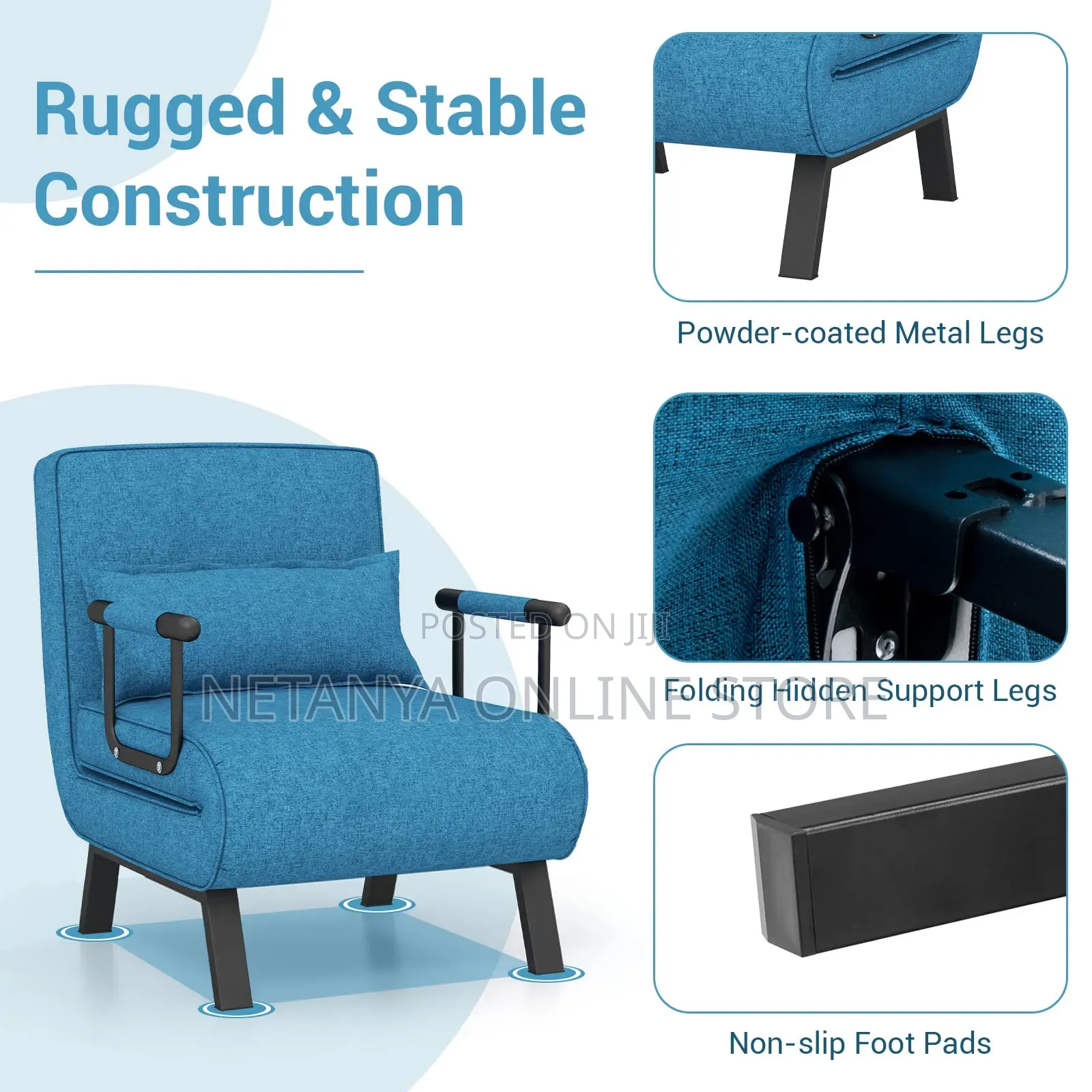 4in1 Convertible Sleeper Chair and Bed